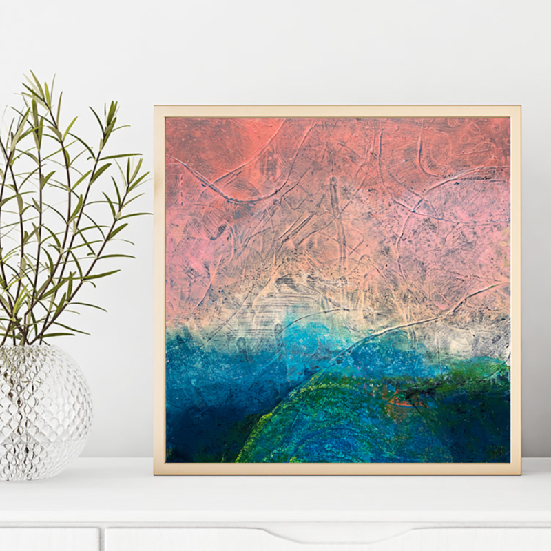 Guava Sky No. 1 - 8x8in