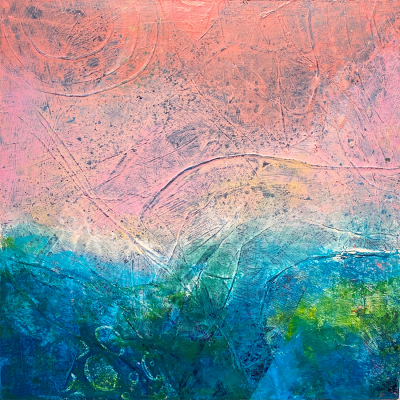 Guava Sky No. 2 - 8x8in - Sold