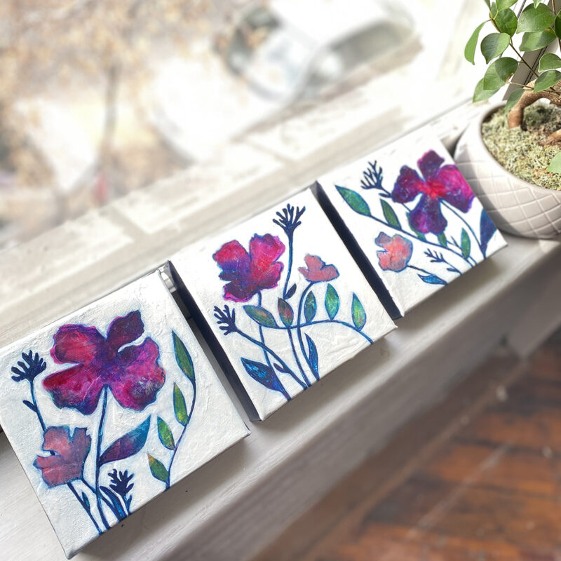 Reminiscent of Delft series - 6x6in - SOLD - Image 3