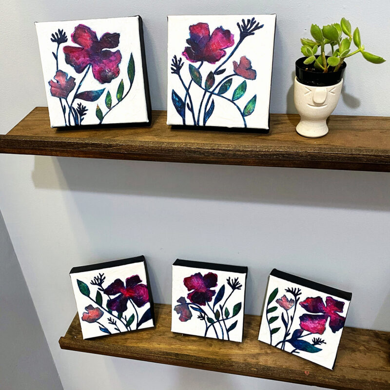 Reminiscent of Delft series - 6x6in - SOLD - Image 5