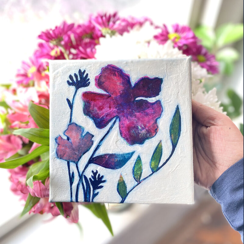 Reminiscent of Delft series - 6x6in - SOLD - Image 2