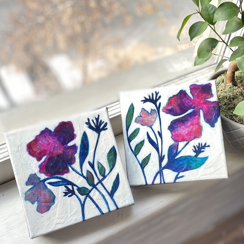 Reminiscent of Delft series - 6x6in - SOLD - Image 4