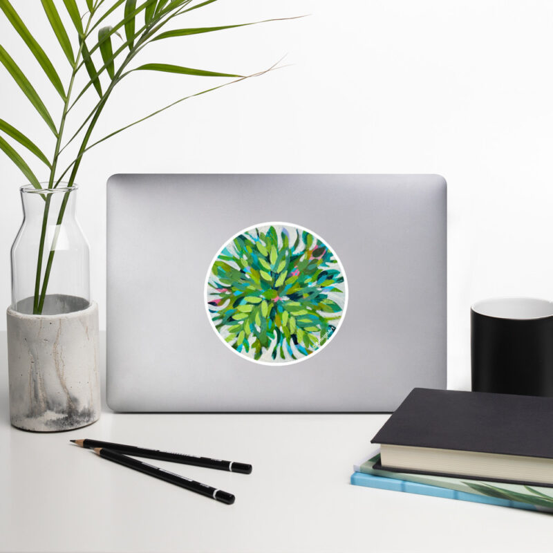 Just Keep Growing - Round Sticker - Image 3